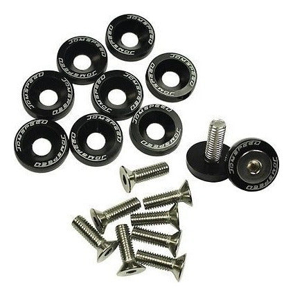 20pcs Negro Defensa/parachoques Perno/arandela Aluminio Moto 3