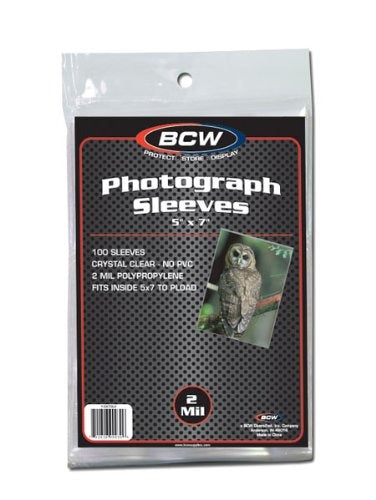 BCW 5x7 Photo Sleeves 100 Pack 0