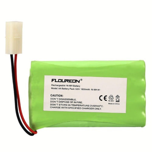 FLOUREON 1800mAh AA Ni-MH Rechargeable Battery 9.6V 8 Cell for RC 1