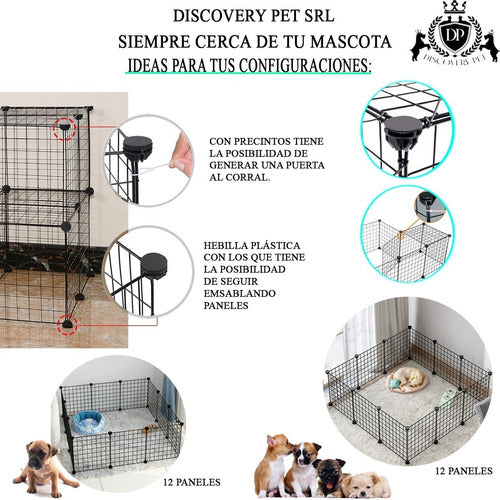 Discovery Pet SRL Corral Jaula Cachorros Conejos Cobayos 4