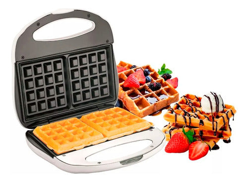 Mega Sale Waflera Electrica Antiadherente Wafles Teflon 0