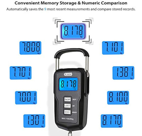 Dr.meter Báscula De Pesca Fs01 Con Pantalla Lcd 2