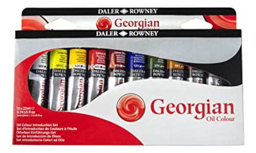 Daler Rowney Georgian 10-Tube Introductory Artist Oil Paint Set 0