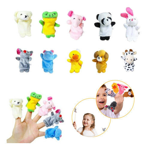 FASHIONSHOPS Finger Puppets Various Animal Plush Models 0