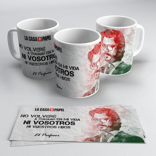 Agarralo® Sublimated Ceramic Mug La Casa De Papel El Profesor #044 0