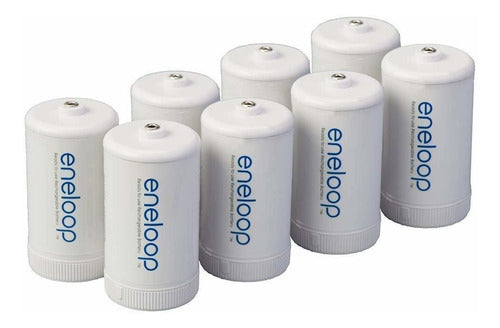 8 Adaptadores D Para Baterias Eneloop Aa 0