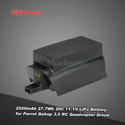 GiFi Power 2500mAh 11.1V LiPo Battery for Parrot Bebop 3.0 5