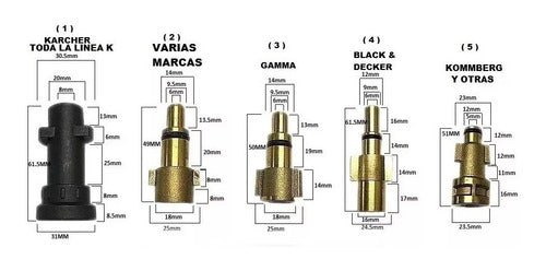 DetailingBahia Foam Lance Profesional Pico Lanza Espuma 360 + 1 Acople 1