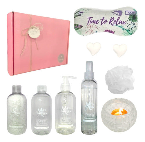 Relax and Unwind: Jasmine Aroma Gift Box Spa Kit - Happy Day - Set Relax Caja Regalo Mujer Box Jazmín Kit Spa N02 Feliz Día