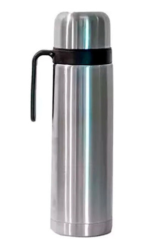 Stainless Steel Thermos with Handle Double-Layer Thermal 1L Bottle 0