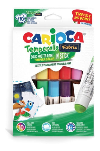 Carioca 10 Temperas Solidas Para Tela Fabric Temperello 0