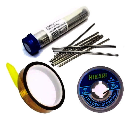 Kit Salva Chip Malha Dessoldadora E Fita Termica Kapton 1