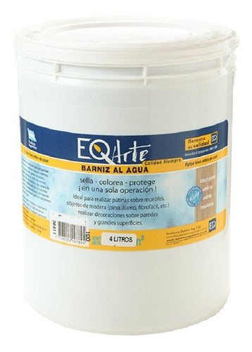 EQ Arte Barniz Al Agua Natural 4 Litros 0