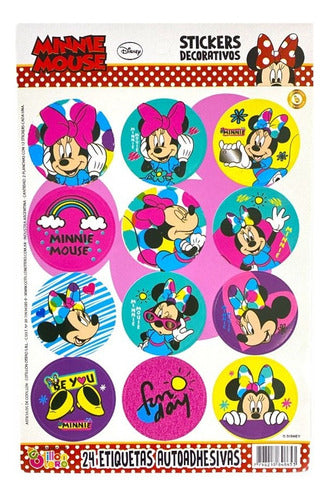 Cotillón Otero Decorative Adhesive Stickers X 24 - Minnie Mouse 0