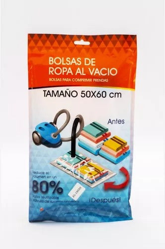 Bolsa Al Vacío Guarda Ropa Aspirable Hermetica 50x60cm Zztt 0