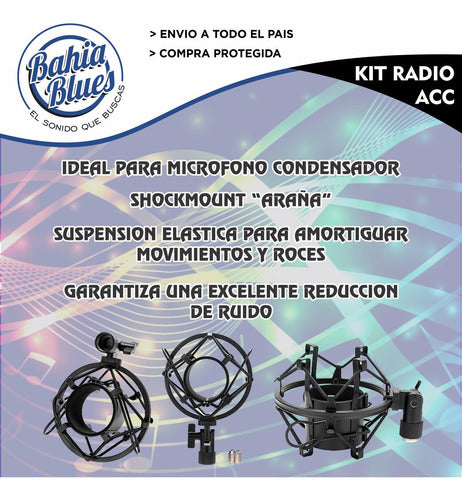 Kit Combo Brazo Articulado + Shockmount Araña Cuo 5