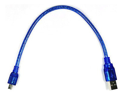 Azul Corto Usb 2.0 Un Varón Del Pin B Mini 5 Enchufes De Dat 1