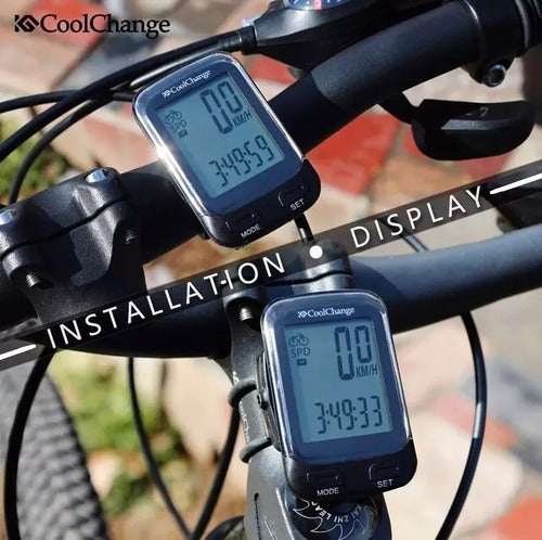 Coolchange Wireless Bike Speedometer with Odometer and Light - AVS 2