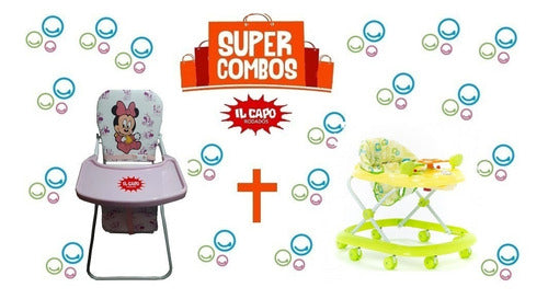 Combo Folding Baby High Chair + Walker with Sounds 0