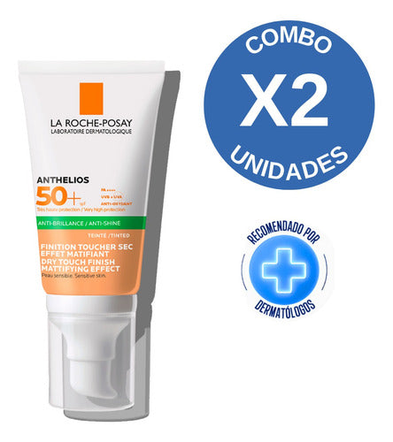 La Roche-Posay Combo X2 Anthelios Fps50+ Toque Seco Color 50 Ml 1