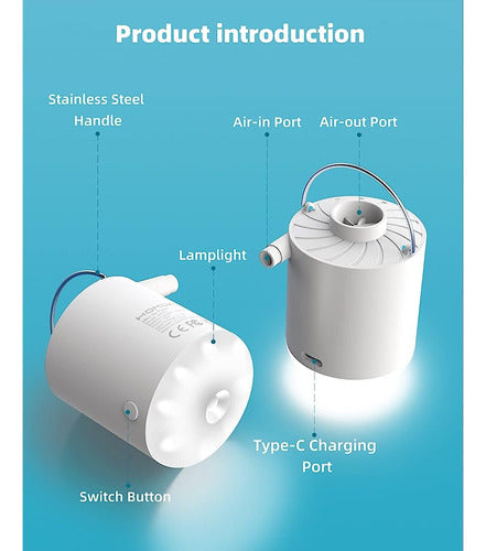 ~? Bomba De Aire Para Inflables, Bomba De Aire Eléctrica Con 2