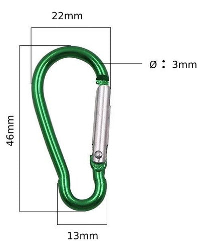 Bagdad Productos Keychain Carabiner X 12 Hook No. 5 Aluminum Colors 1