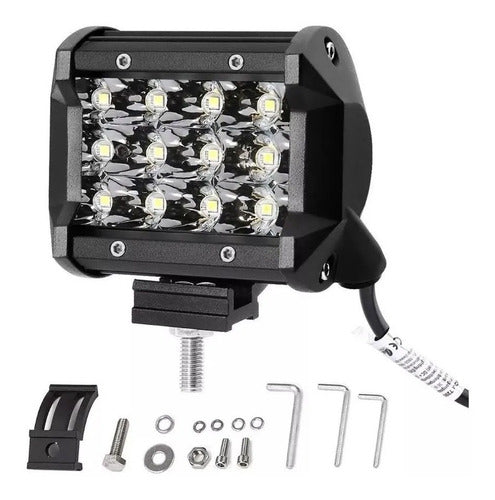 2 Faros Proyector Auxiliar Led 36 W Luz Blanca F30 Cuotas 1