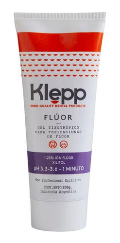 Klepp Flúor Gel One Minute X200 Grs Tutti Frutti Odontologia 0