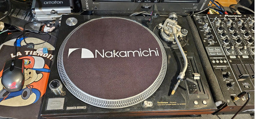 DJPROAUDIO Nakamichi Logo White Black Background Slipmat Foam 1