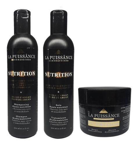 La Puissance Kit Argan Nutrition Bril Shampoo Conditioner Mask 0