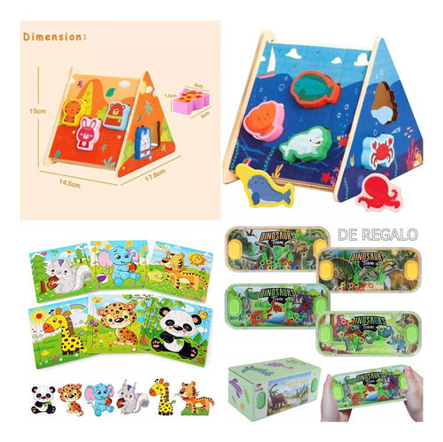 Juego De Madera Educativo 2 Modelos A Eleccion + 2 Regalos 0