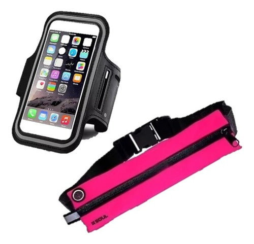 Soul Combo Running Waist Bag and Armband Premium Cellphone Holder 1