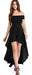 AbastoModa Modern Long Cocktail Party Dress with Long Train 0