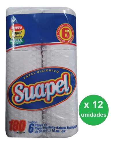 Suapel Pack Papel Higiénico Natural 6x30m - X12u 1