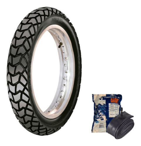 Kit Pneu Trail Maggion Viper 110/90-17 Tras +camara Mj17 0