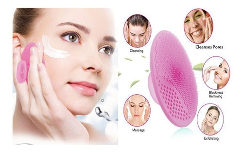 Esponja Y Cepillo En Silicona Limpieza Facial Profunda 1