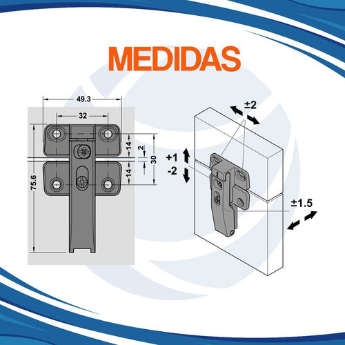 Häfele Intermediate Zinc Hinge for Cima M Cabinet Door 3