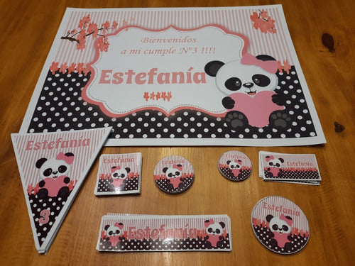 Panda Bear Birthday and Candy Bar Kit 7