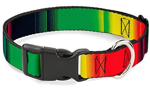 Buckle-Down Collar De Clip De Plastico Con Hebilla - Rasta Vertical Zar 0