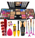 Professional Makeup Set Combo Shadows Lipstick Sponge 9