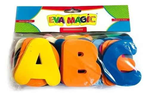 Eva Magic Letras En Imprenta - Cascaritas X 52 Unid. Goma Eva Ev1003 0