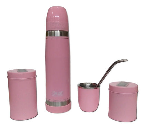 Lumilagro Set Matero 2 - Pink Thermos + Mate + B350 + Cans 0