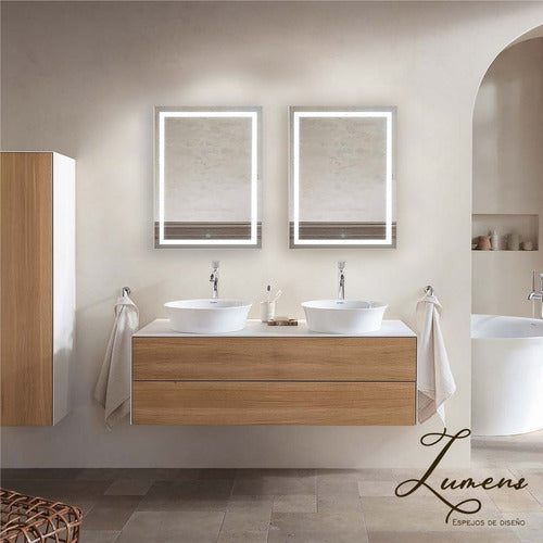 Lumens Digital Smart Touch/LED Light Bathroom Mirror - 60x70cm 5