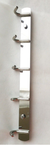 Stainless Steel Coat Rack with 5 Hooks 3