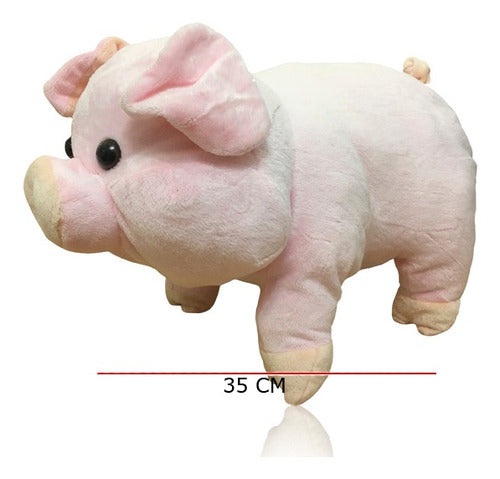 Peluche Animal Chanchito Parado 35 Cm. Phi Phi Toys 1