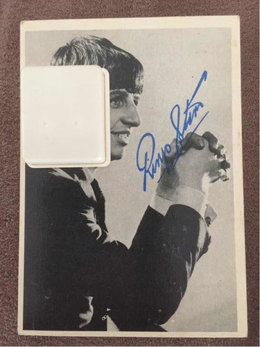 Lote N° 8-  Son 5 Tarjetas Los Beatles  Firma Impresa 1964 4