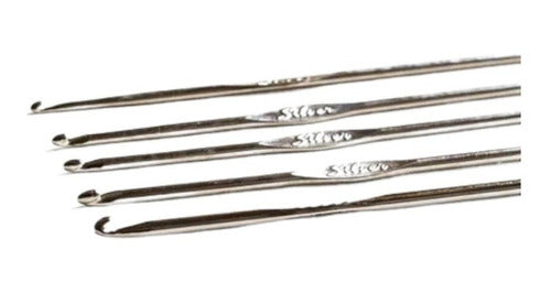 Silver Steel Crochet Hooks - Single Unit 0