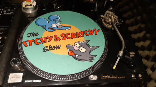 Itchy & Scratchy Simpsons Slipmat Paño Espuma Djproaudio 1