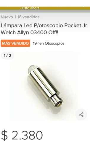 Lámpara Para Otoscopio Pocket Jr Weilch Allyn 03400 Led!!! 2