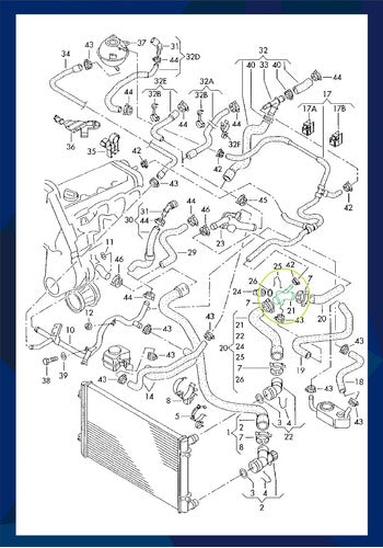 Terzo Conector Agua VW Golf IV/Bora 1.9 TDI 4 Picos 1